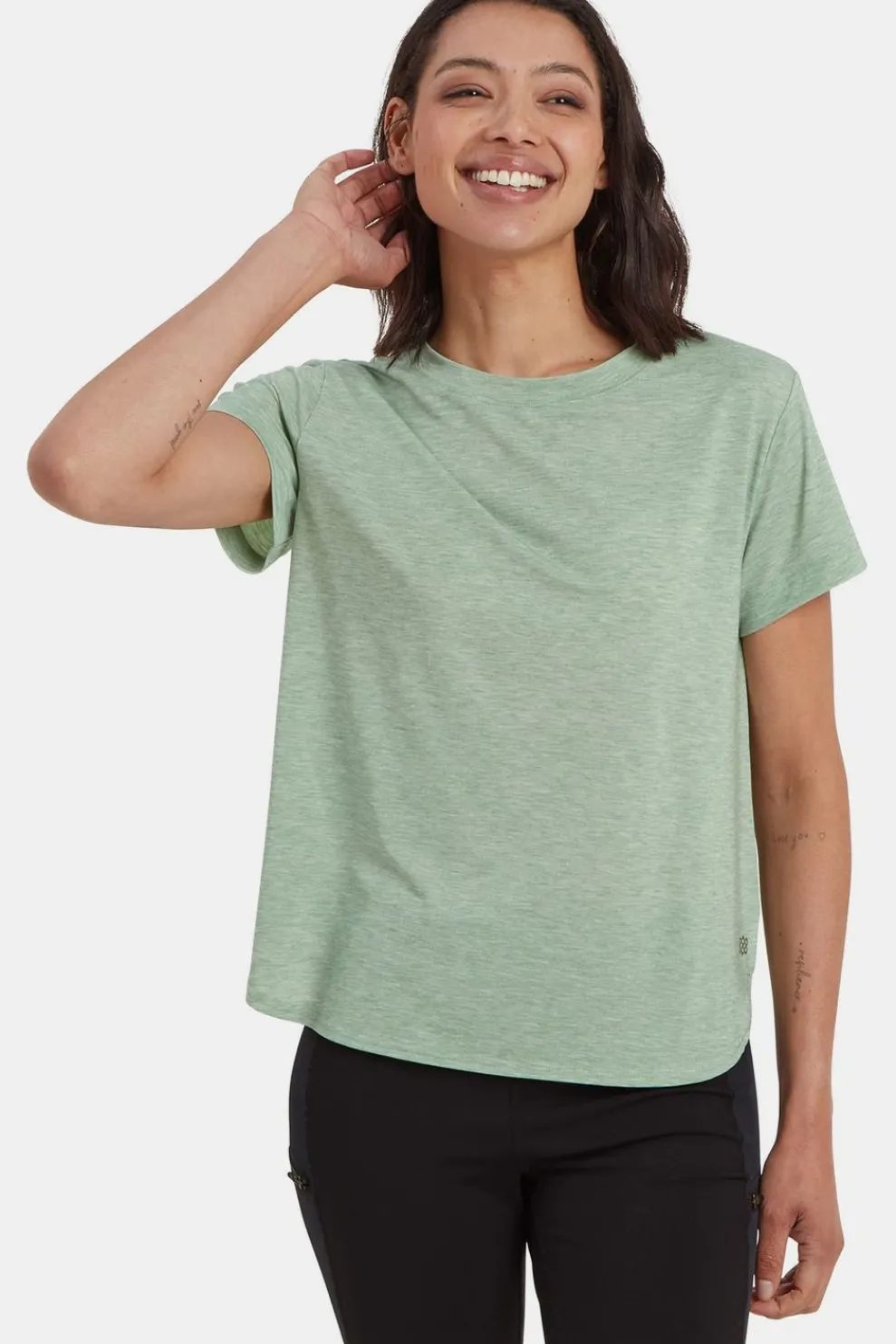 Discount Sherpa T-Shirt Asha Crew Tee Thyme