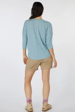 Online Sherpa T-Shirt Asha V-Neck 3/4 Sleeve Hydra