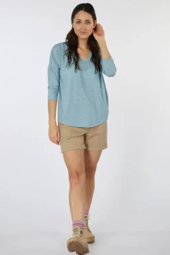 Online Sherpa T-Shirt Asha V-Neck 3/4 Sleeve Hydra