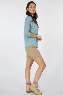 Online Sherpa T-Shirt Asha V-Neck 3/4 Sleeve Hydra