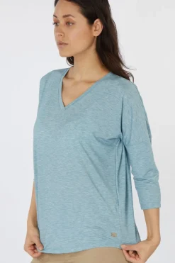 Online Sherpa T-Shirt Asha V-Neck 3/4 Sleeve Hydra