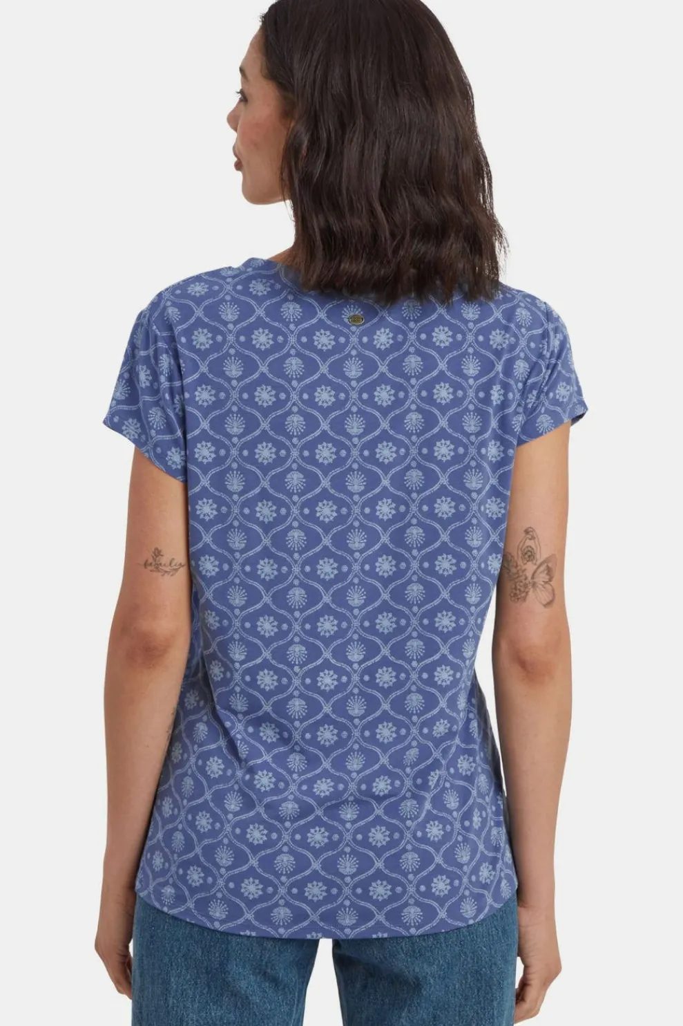 Fashion Sherpa T-Shirt Neha V-Neck Tee Seaport Blue Sublime