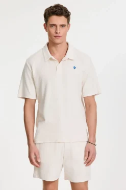 Discount Shiwi T-Shirt Nico Toweling Polo Solid White
