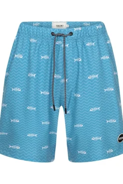 Fashion Shiwi Zwemshort Fish Bone 4-Way Stretch Canadian Blue