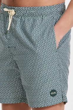 Discount Shiwi Zwemshort Mike 7 Inch Geo Tile Green Leaf Geo Tile