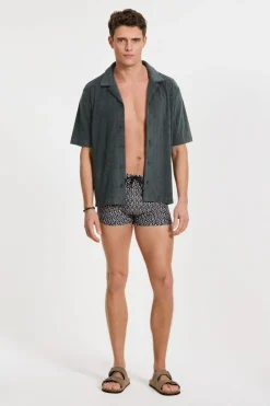 Outlet Shiwi Zwemshort Sven Wavy Coral Black Wavy Coral