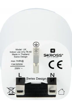 Online S-Kross Wereldstekker Europe To UK Adapter white
