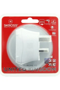 Online S-Kross Wereldstekker Europe To UK Adapter white