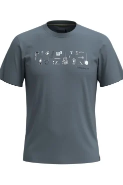 Online Smartwool T-Shirt Gone Camping Ss Pewter Blue