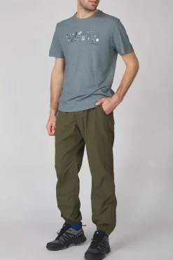 Online Smartwool T-Shirt Gone Camping Ss Pewter Blue