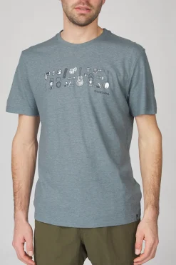 Online Smartwool T-Shirt Gone Camping Ss Pewter Blue