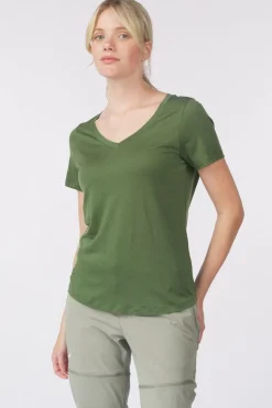 Sale Smartwool T-Shirt Merino 120 V-Neck Tee Fern Green