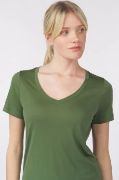 Sale Smartwool T-Shirt Merino 120 V-Neck Tee Fern Green