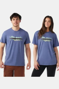Hot Smartwool T-Shirt Mountain Horizon Short Sleeve Graphic Te Nightfall Blue