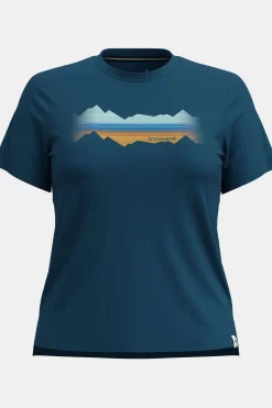 Fashion Smartwool T-Shirt Women'S Mountain Horizon Graphic Short S Twilight Blue