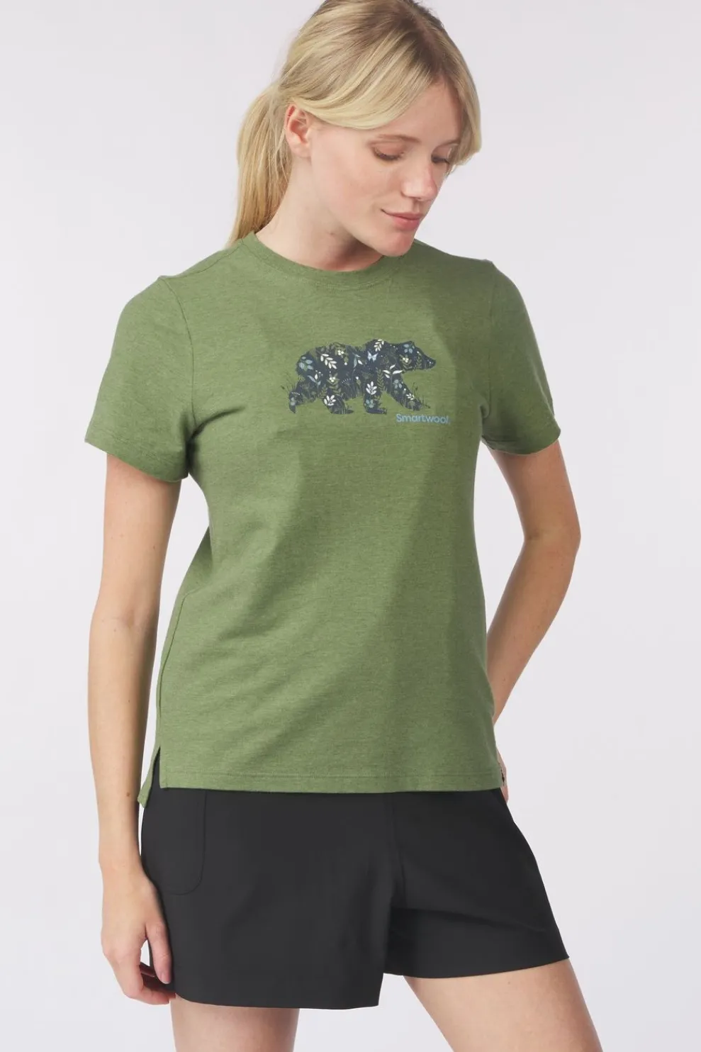 Best Smartwool T-Shirt Women'S Osa Vega Short Sleeve Graphic Te Fern Green