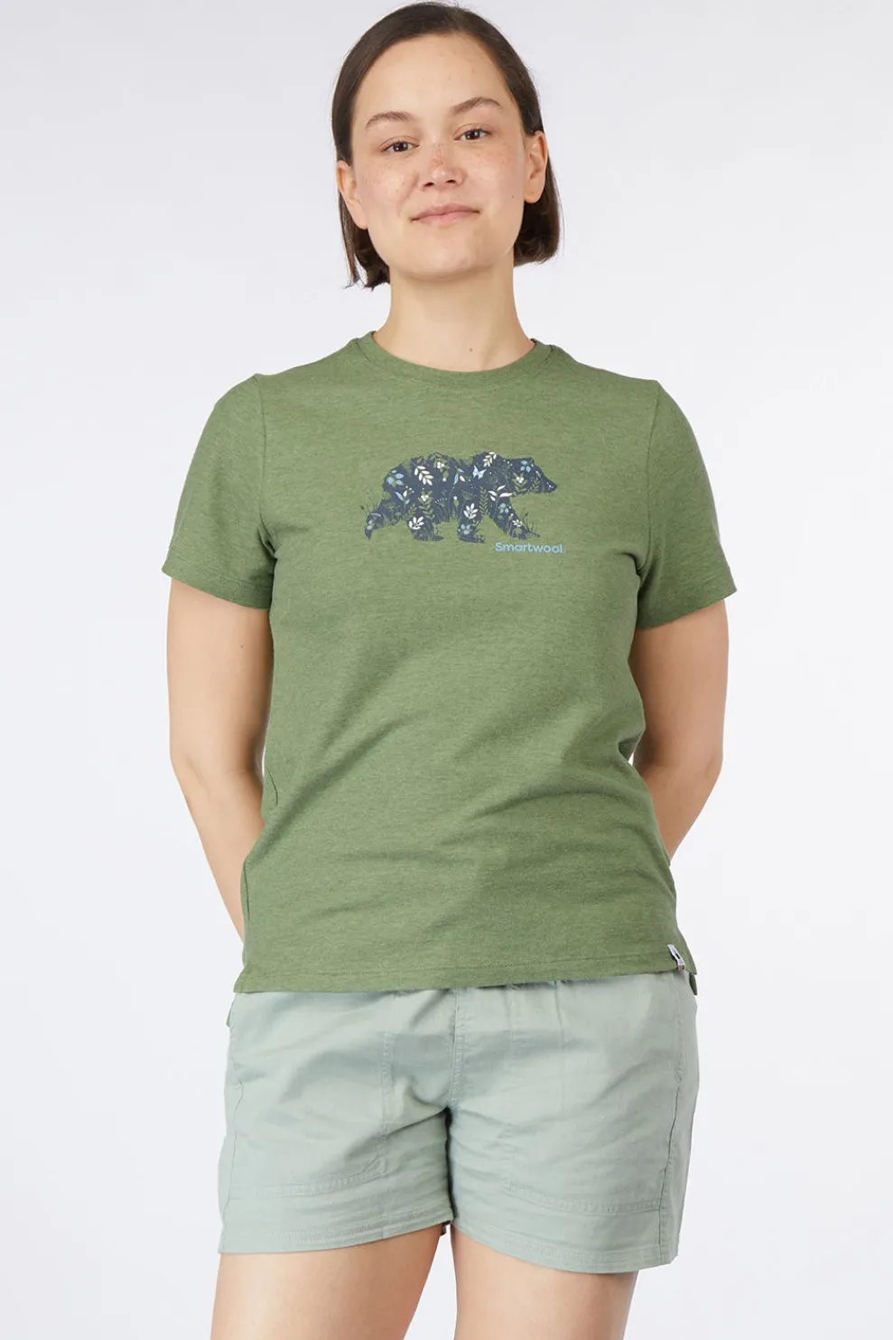 Best Smartwool T-Shirt Women'S Osa Vega Short Sleeve Graphic Te Fern Green