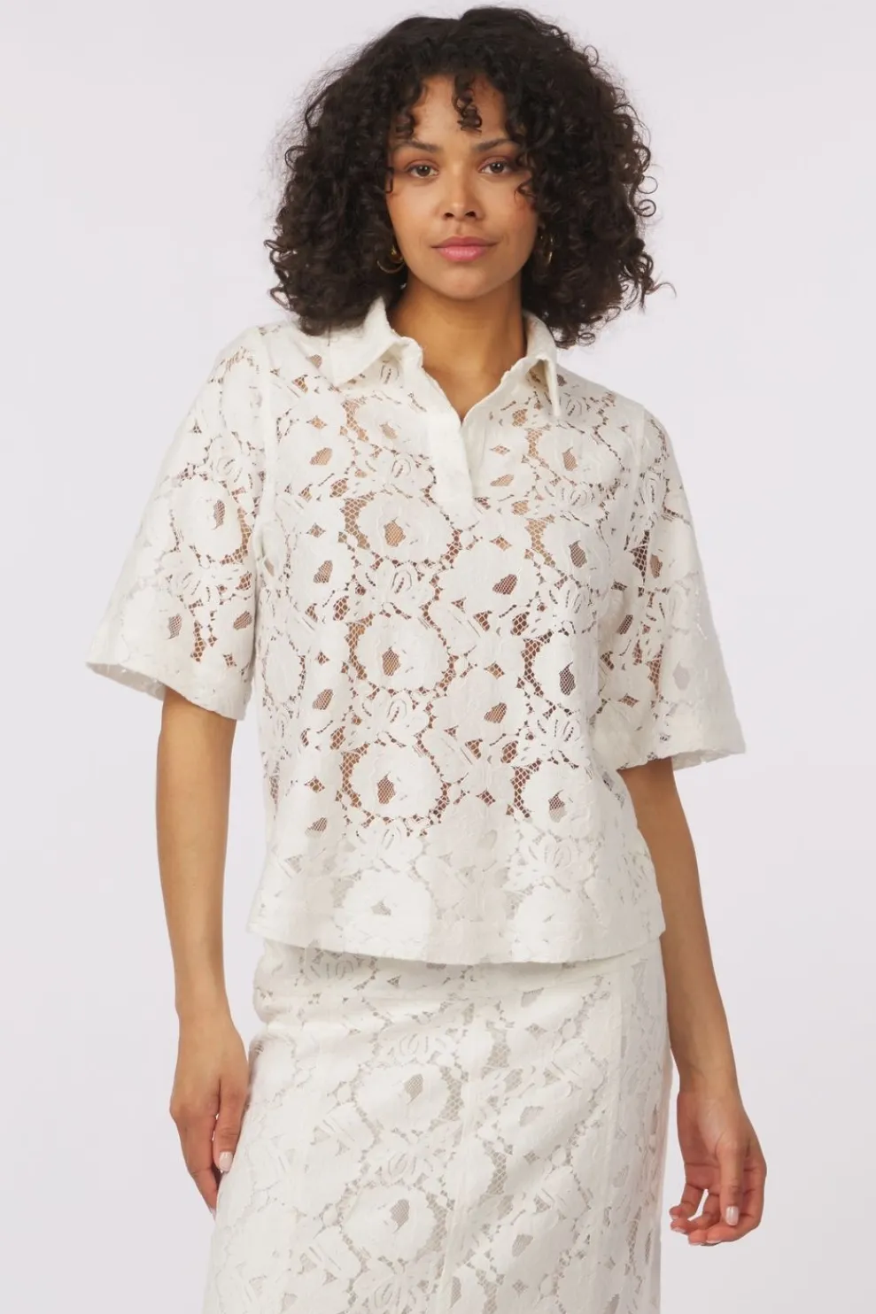 Discount Soaked in Luxury Blouse Sltaya Broken White