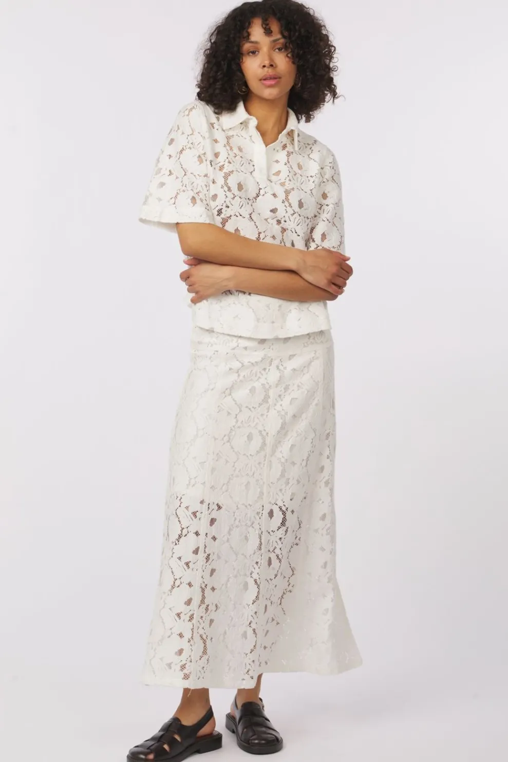 Discount Soaked in Luxury Blouse Sltaya Broken White