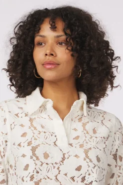 Discount Soaked in Luxury Blouse Sltaya Broken White