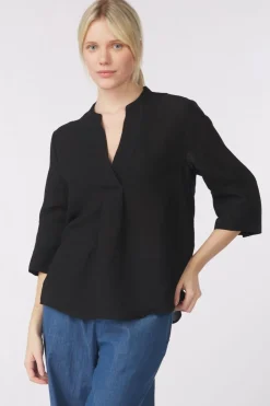 Sale Soaked in Luxury Blouse Slalbia Medium Blue Denim