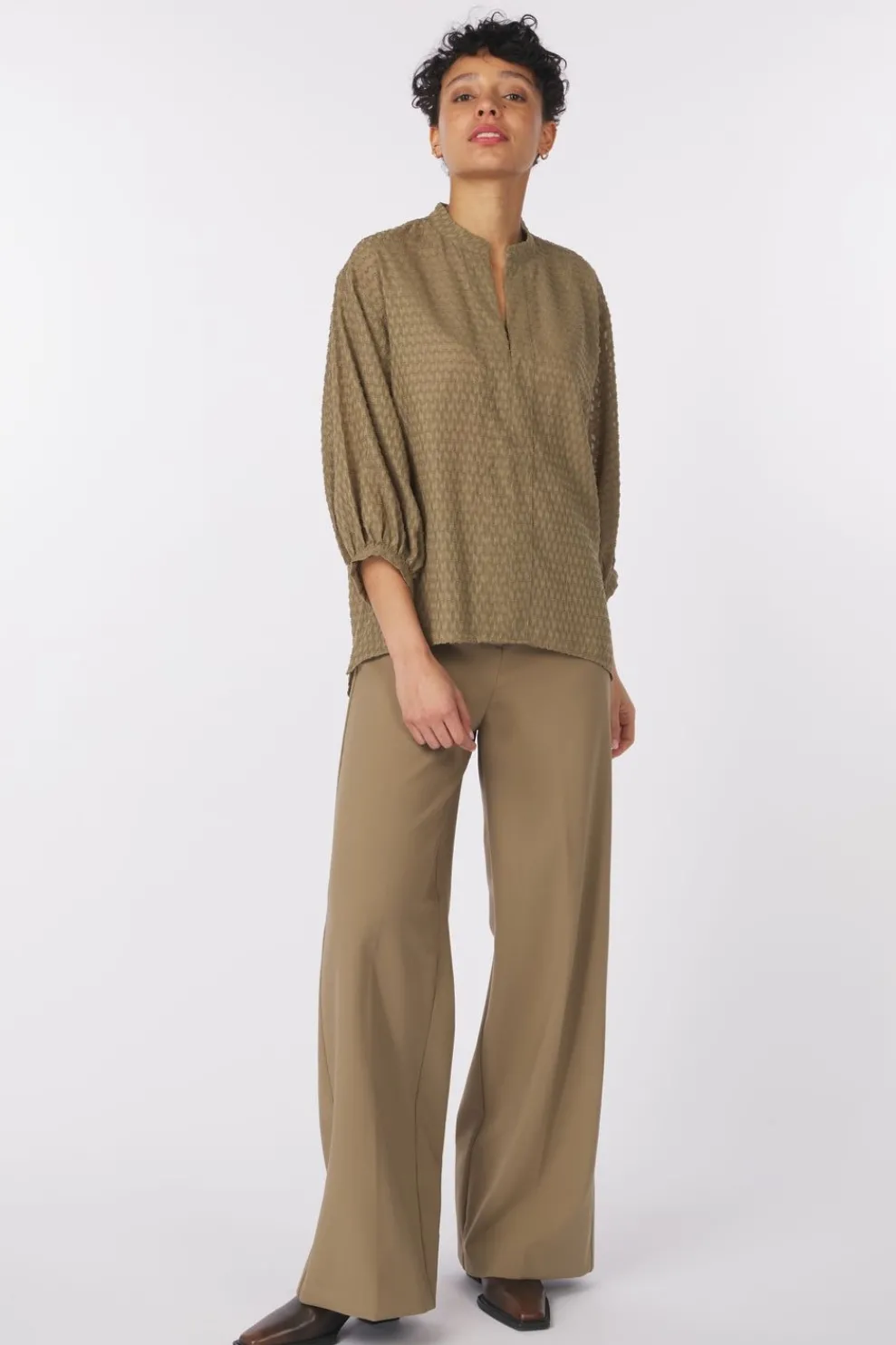 Online Soaked in Luxury Blouse Slkettie Amily Covert Green