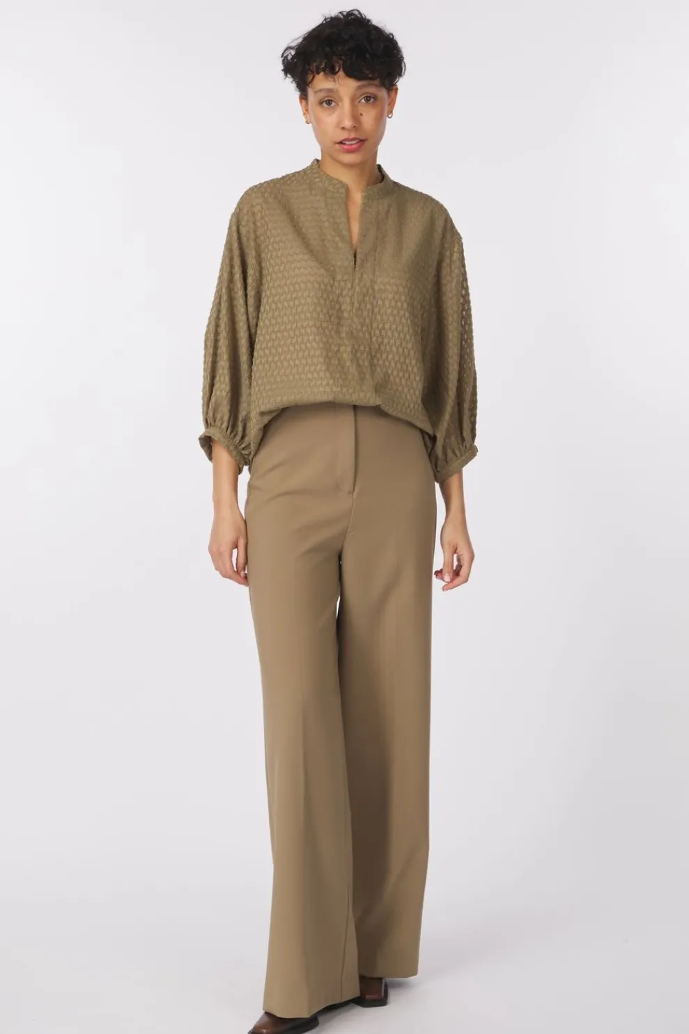 Online Soaked in Luxury Blouse Slkettie Amily Covert Green