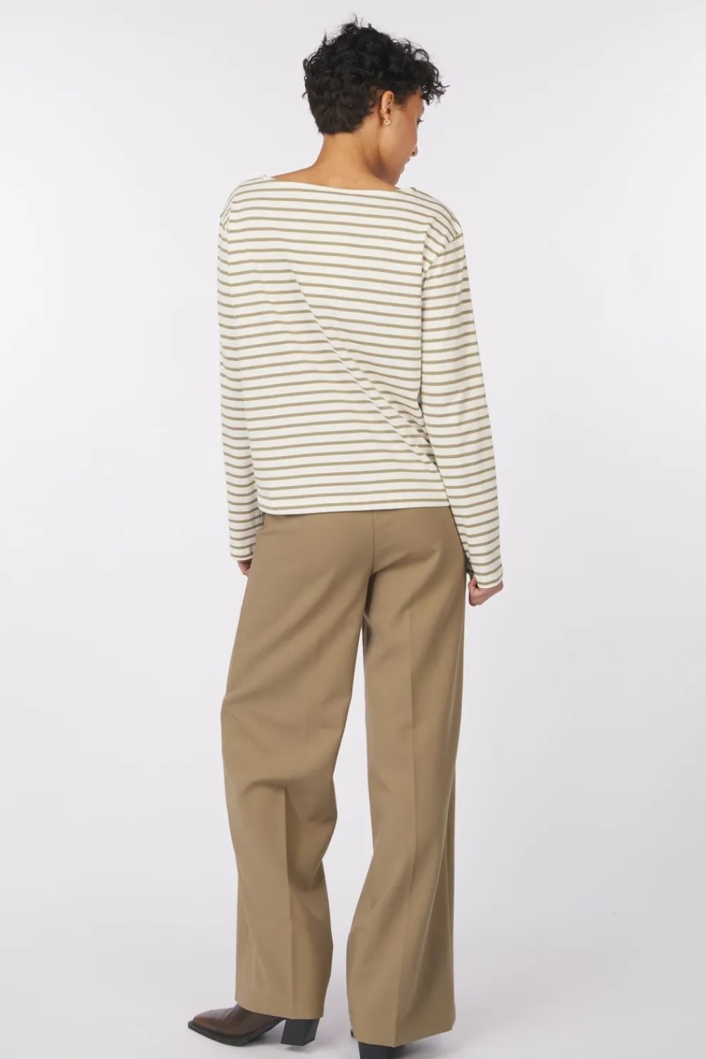 Online Soaked in Luxury Broek Slcorinne Wide Long Covert Green