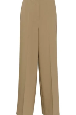 Online Soaked in Luxury Broek Slcorinne Wide Long Covert Green