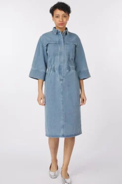 Hot Soaked in Luxury Jurk Slannabeth Light Blue Denim