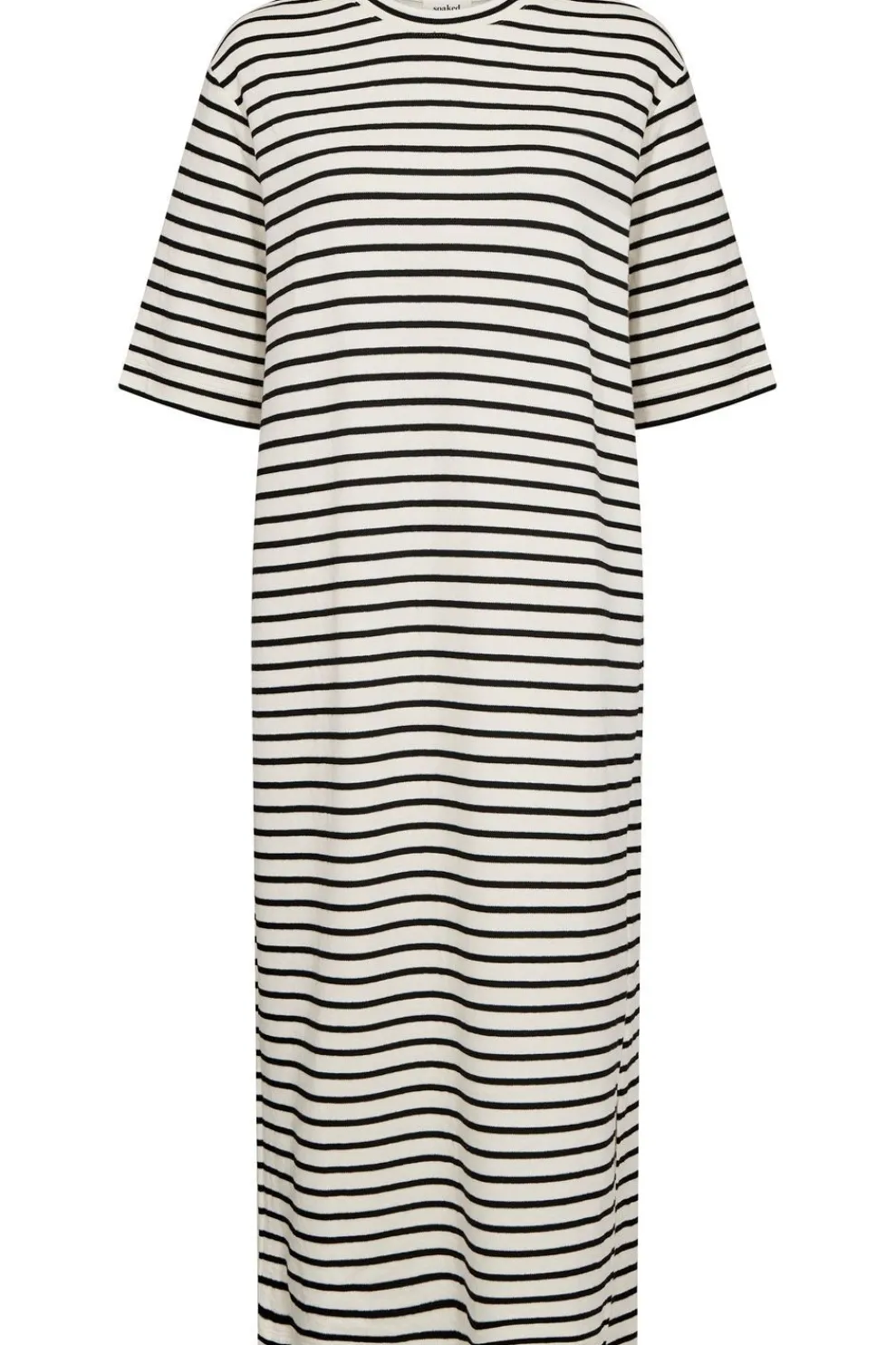 Fashion Soaked in Luxury Jurk Slingina White And Black Stripe