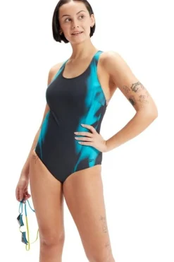 Online Speedo Eco Calypso Printed Shaping 1P Dark Blue/Turquoise