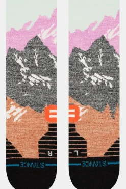 Outlet Stance Wandelsokken Out Of Range Mid Wool Crew Berry