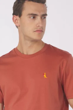 Hot STRØM T-Shirt Boxing Kangaroo Blue Denim