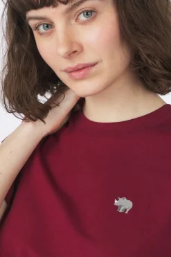 Outlet STRØM T-Shirt Rhino Burgundy