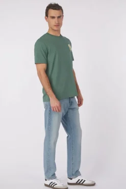 Sale STRØM T-Shirt Wave Blue Denim