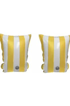 Online Swim Essentials Zwemarmbandjes -  Yellow Striped - Inflatable Swimming Armbands 0-2 Donkergeel/Wit