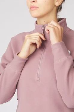 Outlet The North Face Fleece 100 Glacier Half Zip Fawn Grey