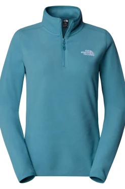 New The North Face Fleece 100 Glacier 1/4 Zip - Eu Algae Blue