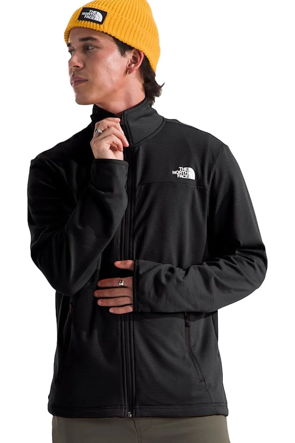 Clearance The North Face Fleece Cedar Trail Grid Full Zip Tnf Black
