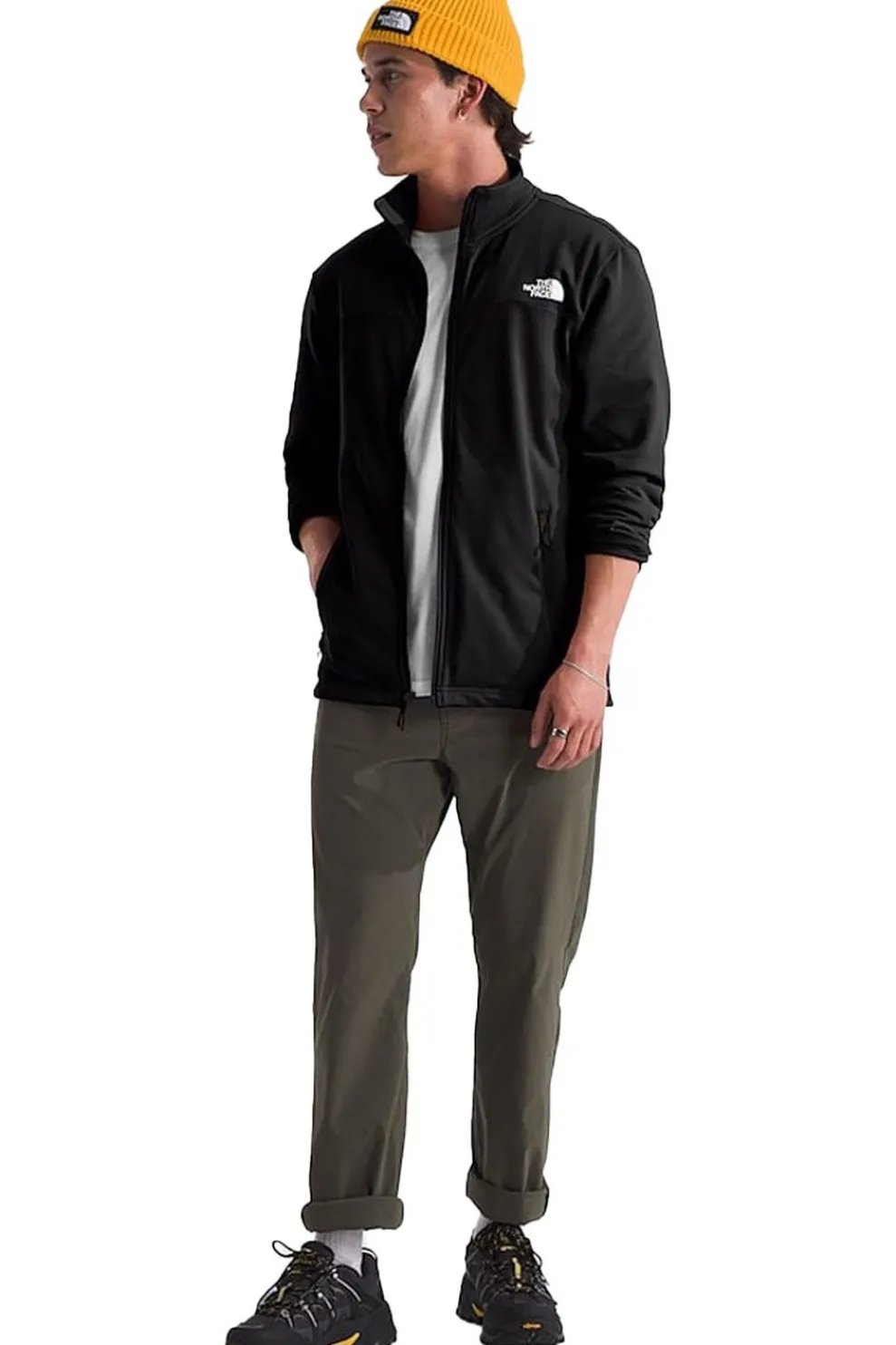 Clearance The North Face Fleece Cedar Trail Grid Full Zip Tnf Black