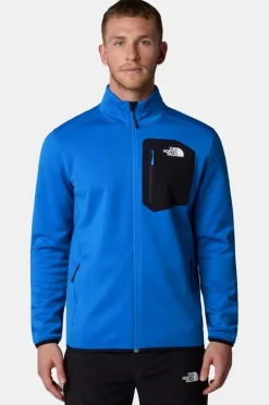 Discount The North Face Fleece Crest Fz mid blue/black