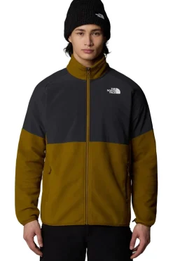Clearance The North Face Fleece Glacier Heavyweight Full Zip Moss Green/Asphalt Grey