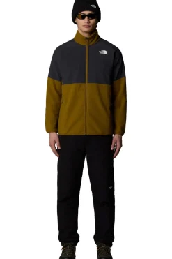 Clearance The North Face Fleece Glacier Heavyweight Full Zip Moss Green/Asphalt Grey