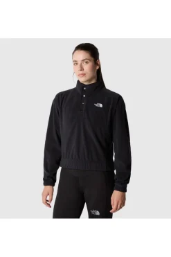 New The North Face Fleece W Homesafe Snap Neck Pullover Tnf Black-Tnf Black