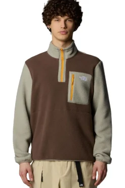 Hot The North Face Fleece Yumiori 1/4 Zip Smokey Brown-Clay Grey-Summit Gold