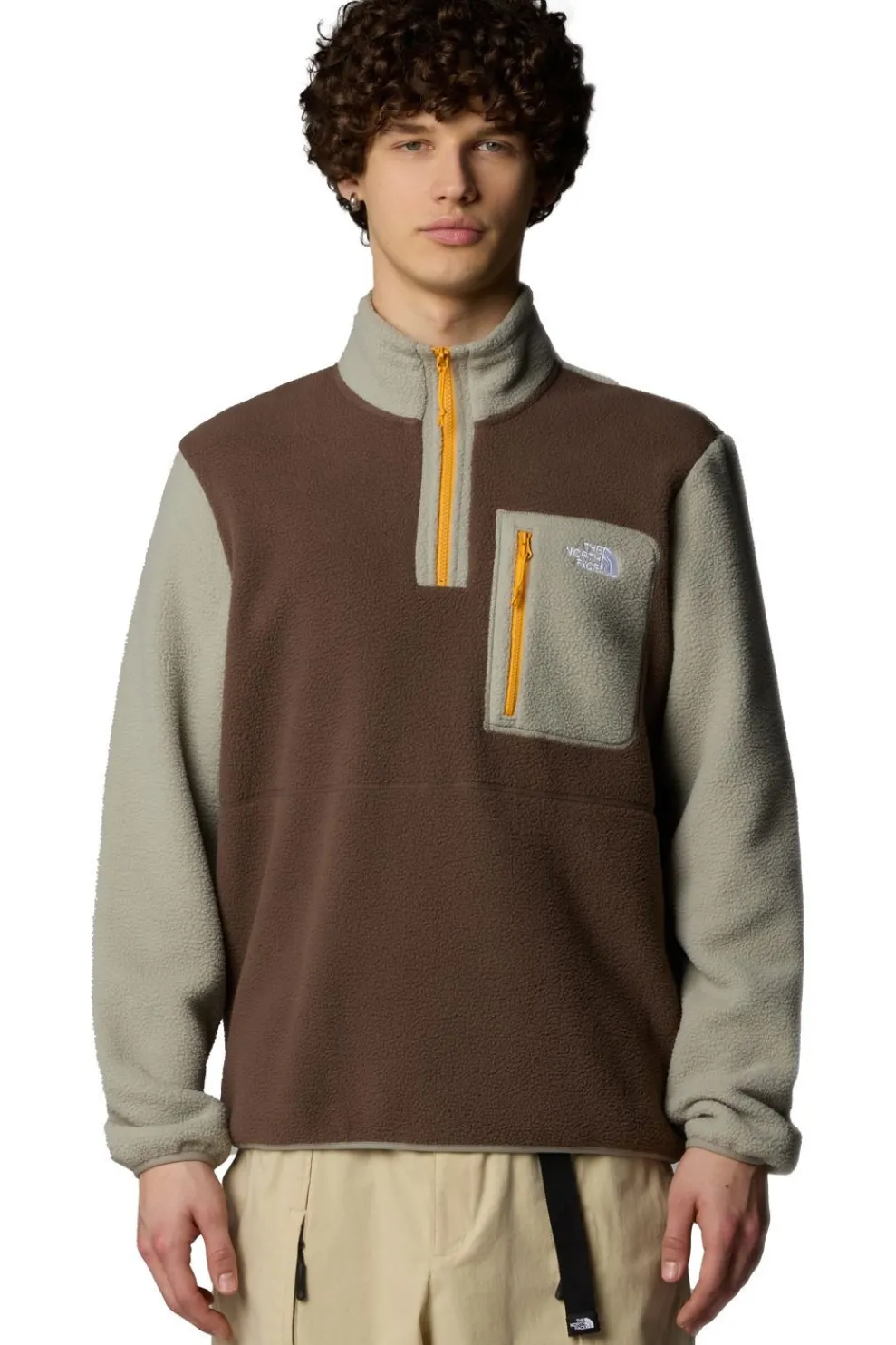 Hot The North Face Fleece Yumiori 1/4 Zip Smokey Brown-Clay Grey-Summit Gold