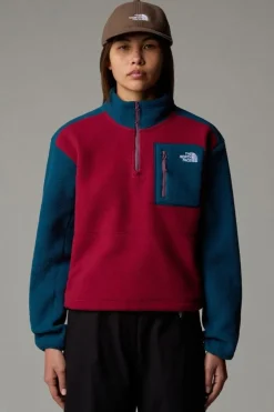 New The North Face Fleece Yumiori 1/4 Zip Beetroot/Midnight Petrol