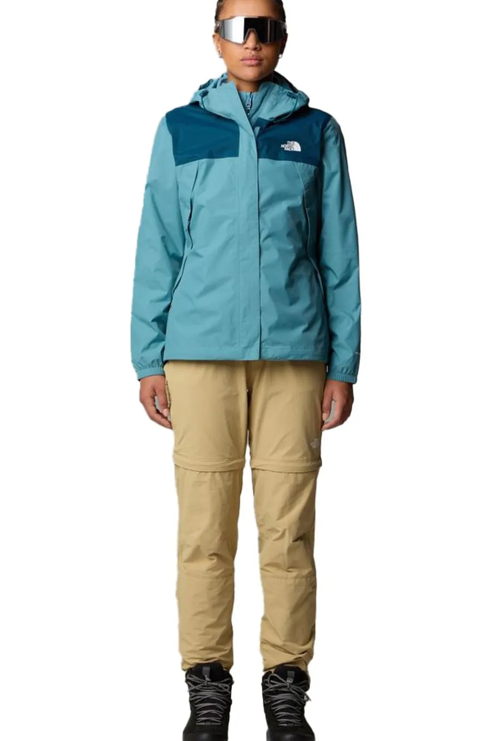 Discount The North Face Regenjas Antora Algae Blue/Midnight Petrol