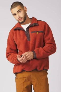 Discount The North Face Trui Royal Arch 1/4 Snap Brandy Brown Coal Brown